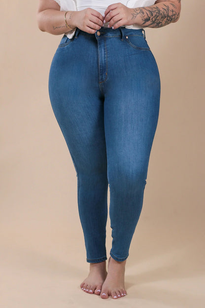 [2329] Skinny Jeans Azul Medio Clásicos