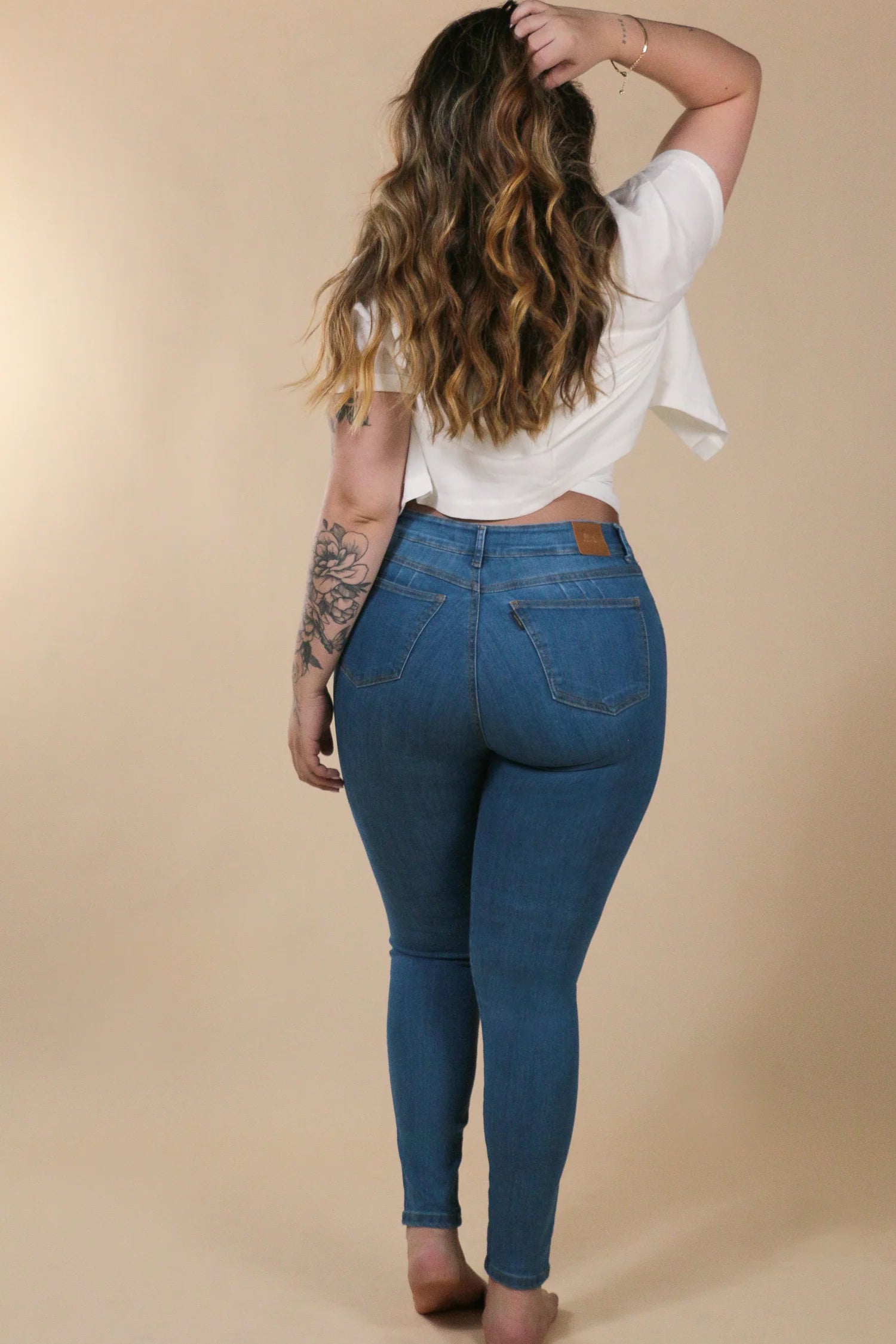 [2329] Skinny Jeans Azul Medio Clásicos