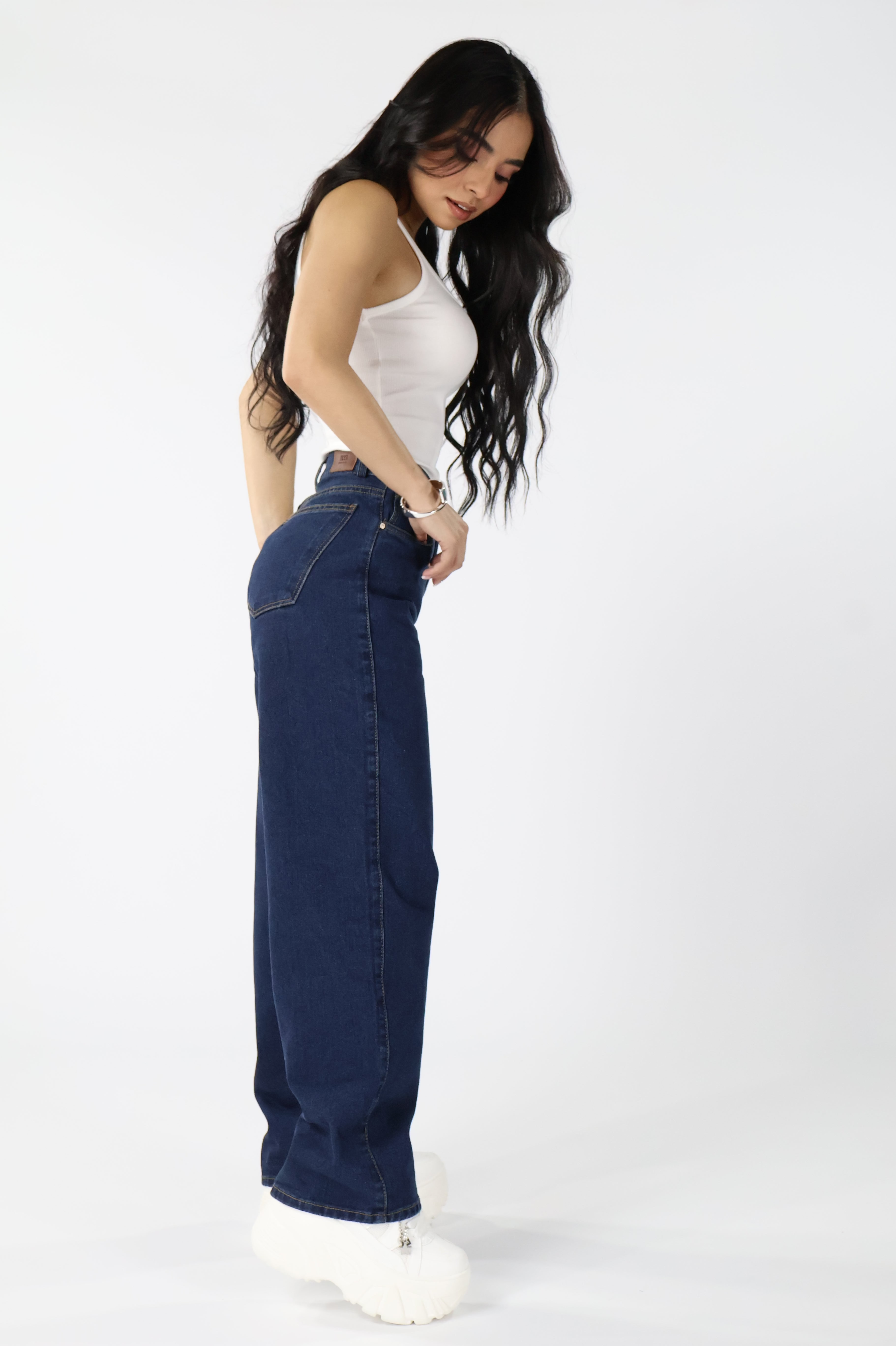 WIDE LEG JEANS AZUL OSCURO PROFUNDO · REF 24116