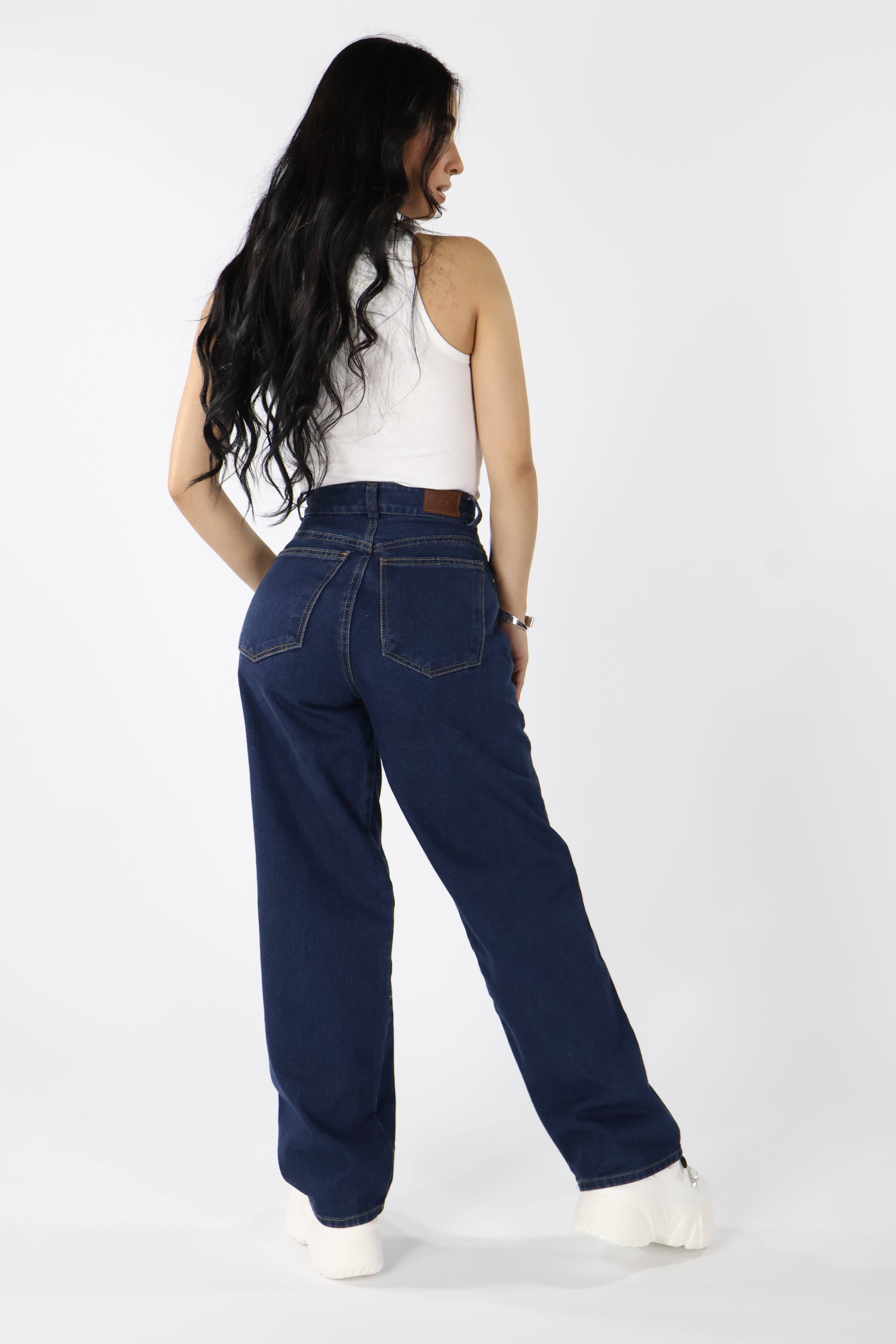 WIDE LEG JEANS AZUL OSCURO PROFUNDO · REF 24116