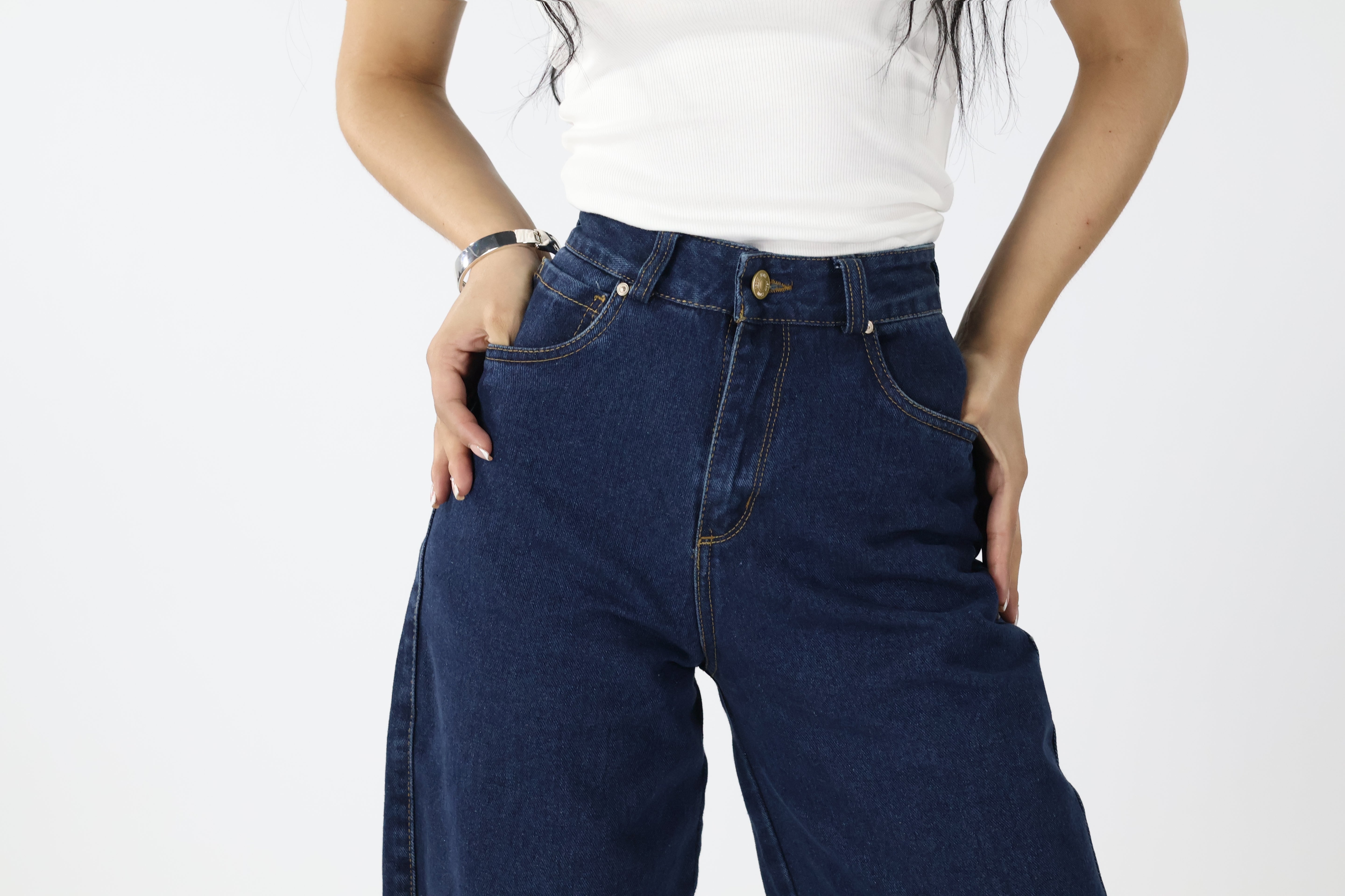 WIDE LEG JEANS AZUL OSCURO PROFUNDO · REF 24116