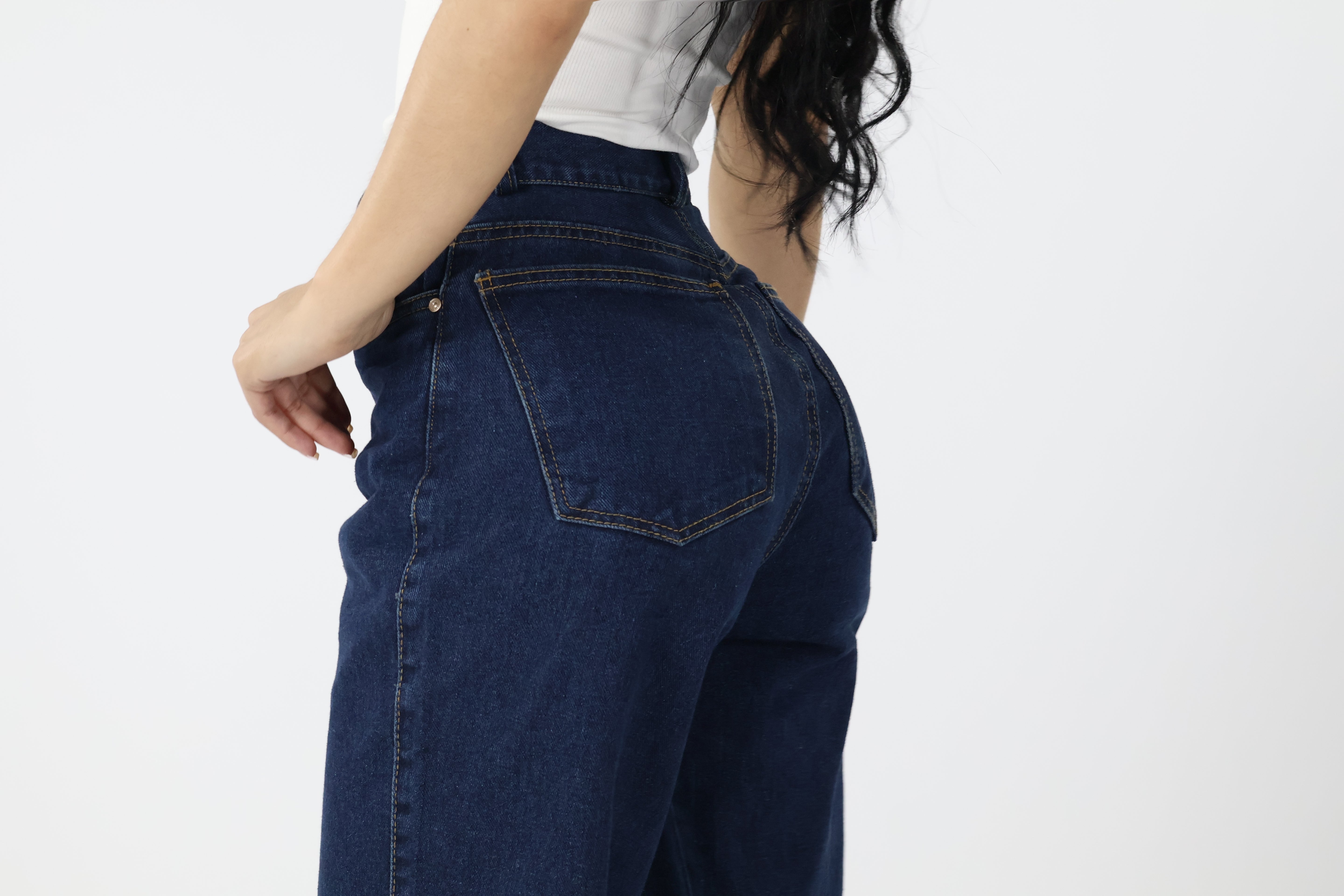 WIDE LEG JEANS AZUL OSCURO PROFUNDO · REF 24116