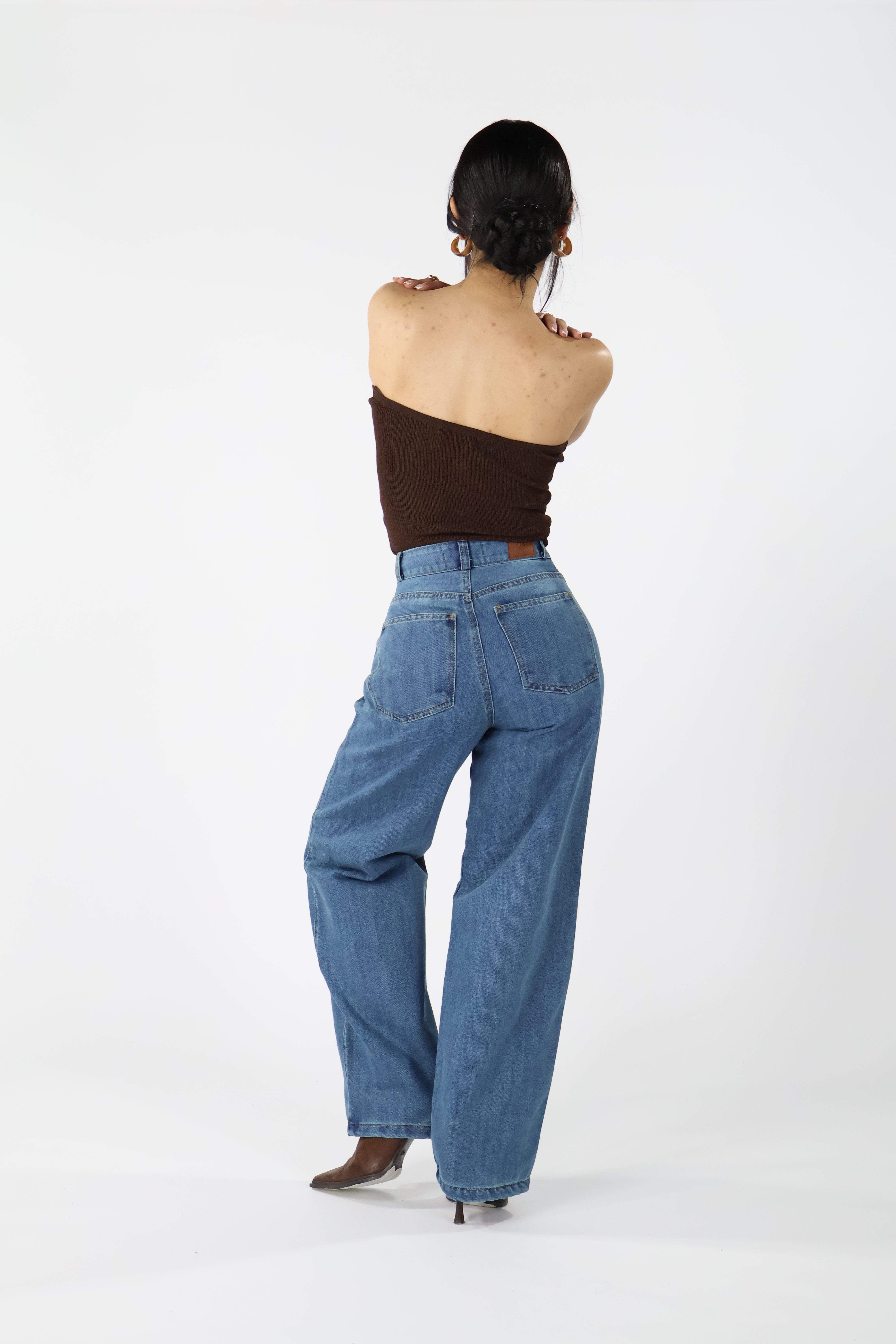 WIDE LEG JEANS AZUL NIEBLA · REF 2556