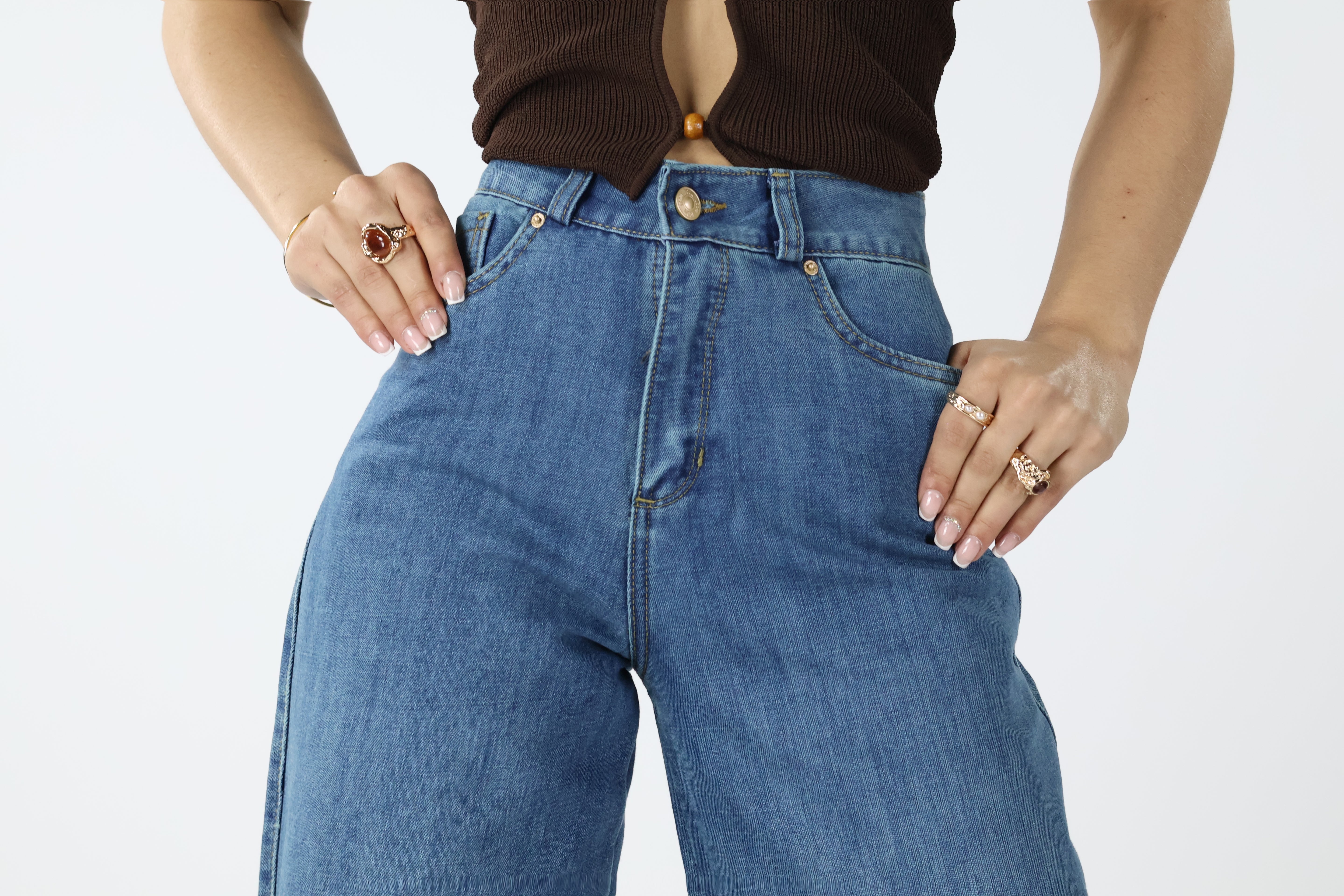 WIDE LEG JEANS AZUL NIEBLA · REF 2556