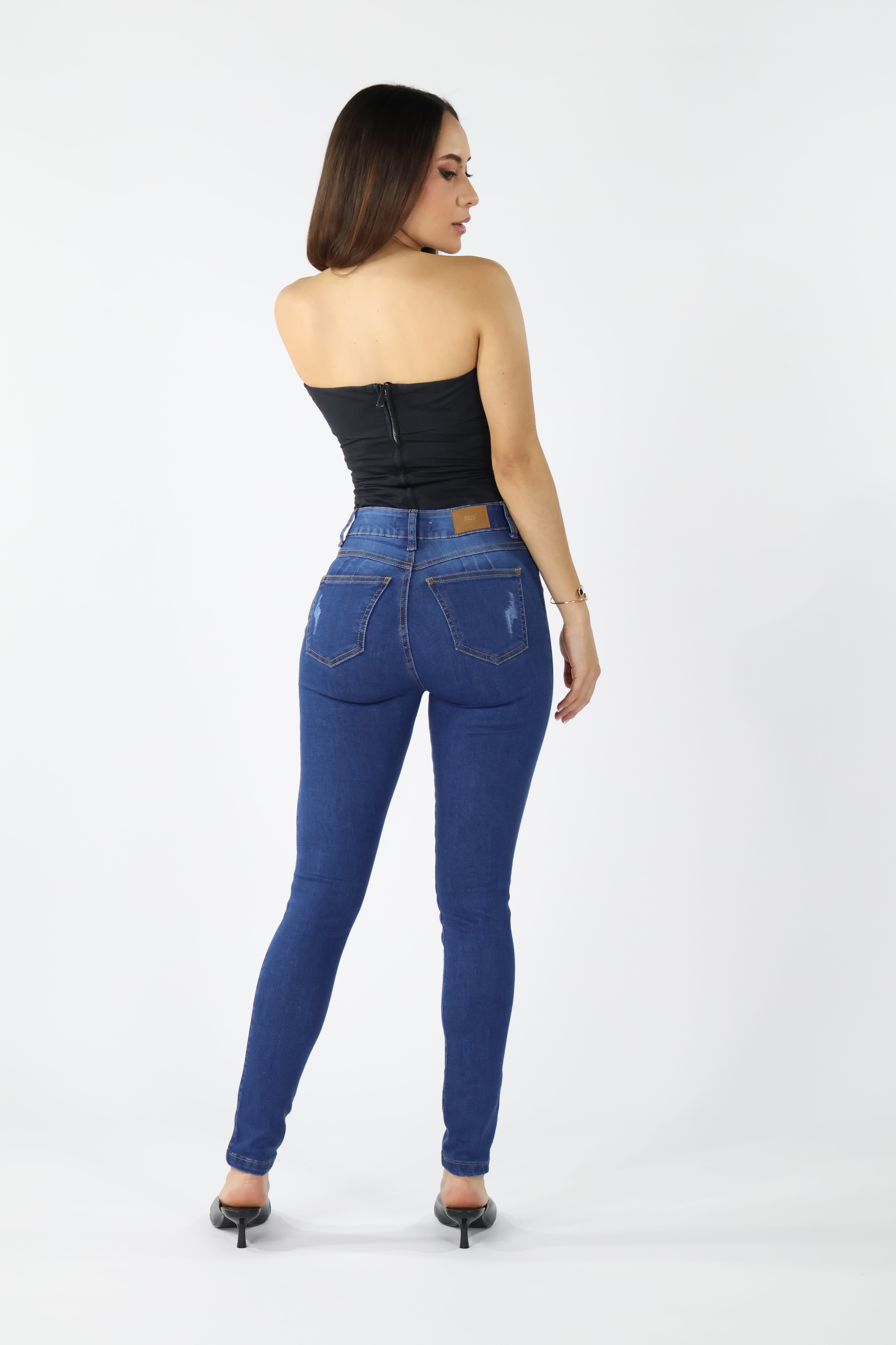 SKINNY JEANS AZUL DESGASTE URBANO · REF 2294
