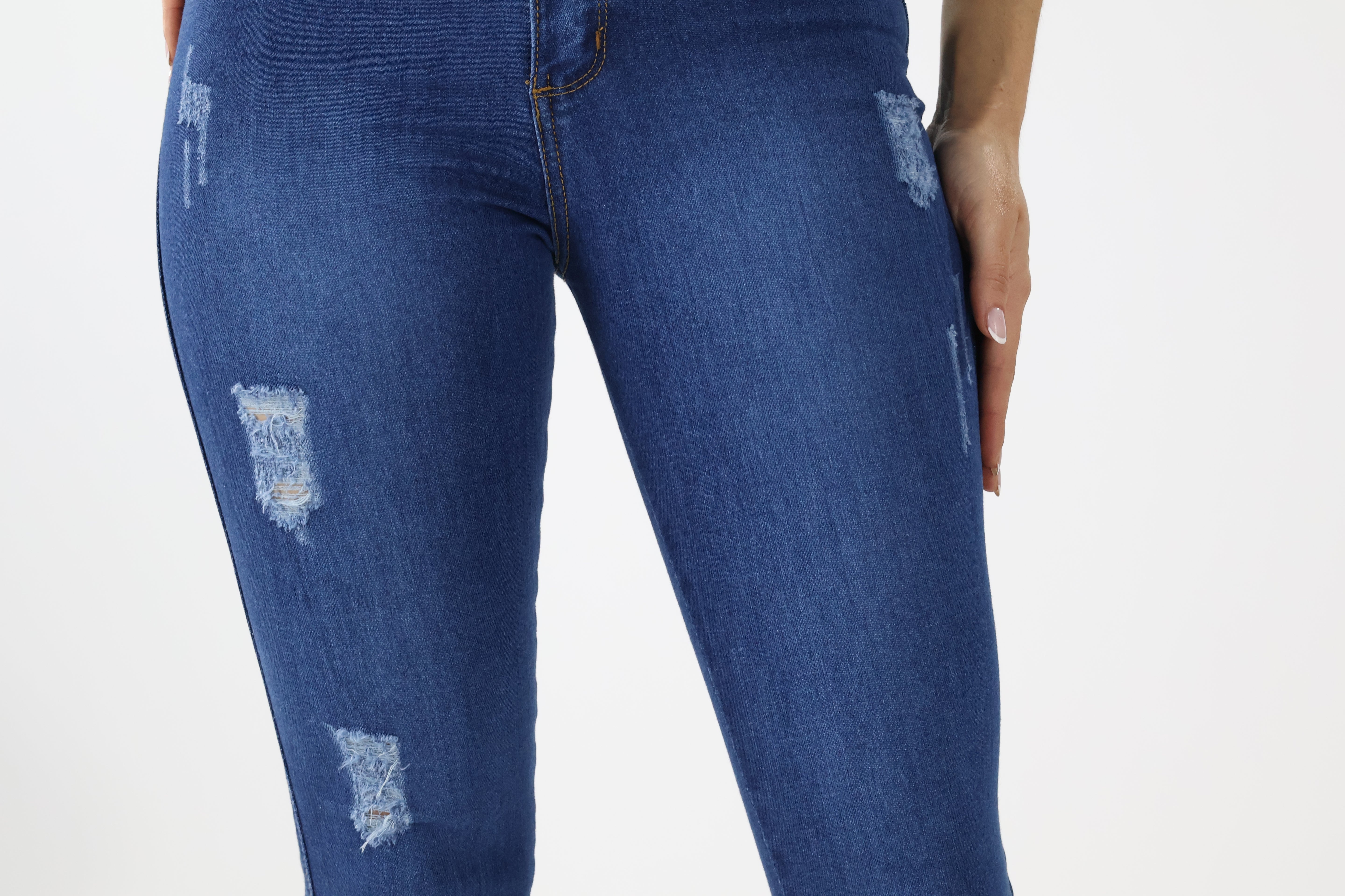 SKINNY JEANS AZUL DESGASTE URBANO · REF 2294