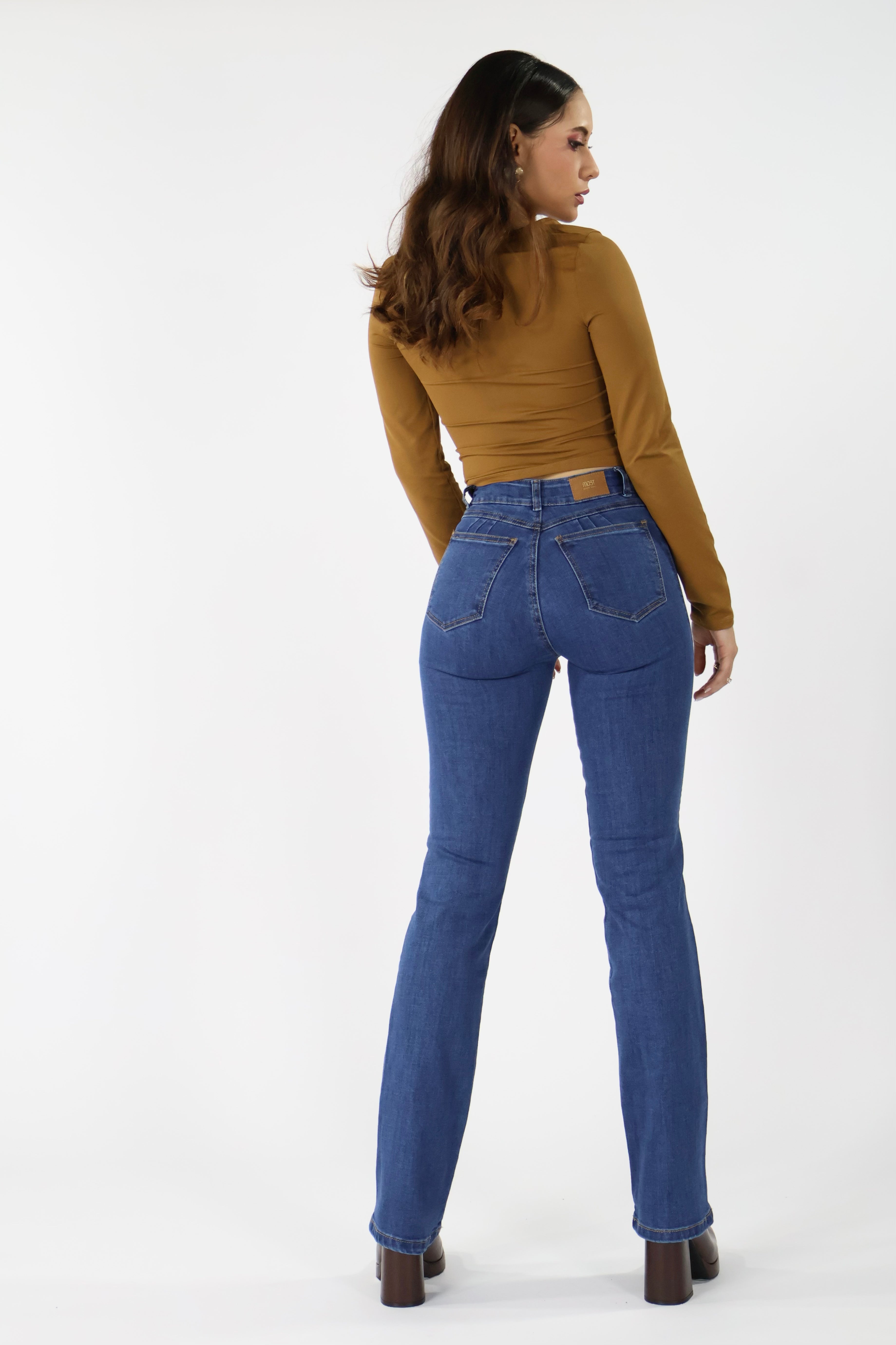 JEANS BOTA RECTA AZUL CLÁSICO · REF 2190 MEDIO