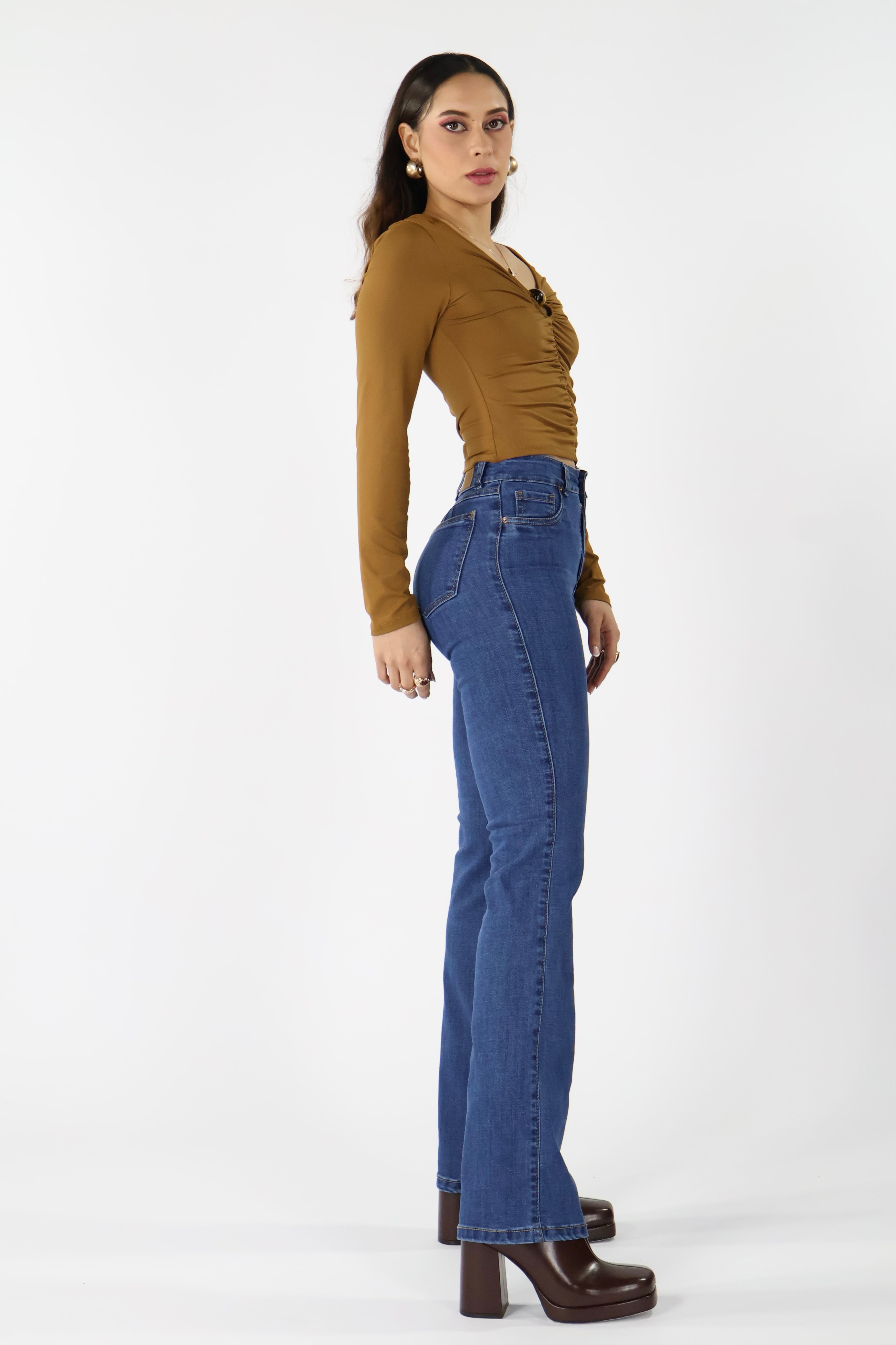 JEANS BOTA RECTA AZUL CLÁSICO · REF 2190 MEDIO