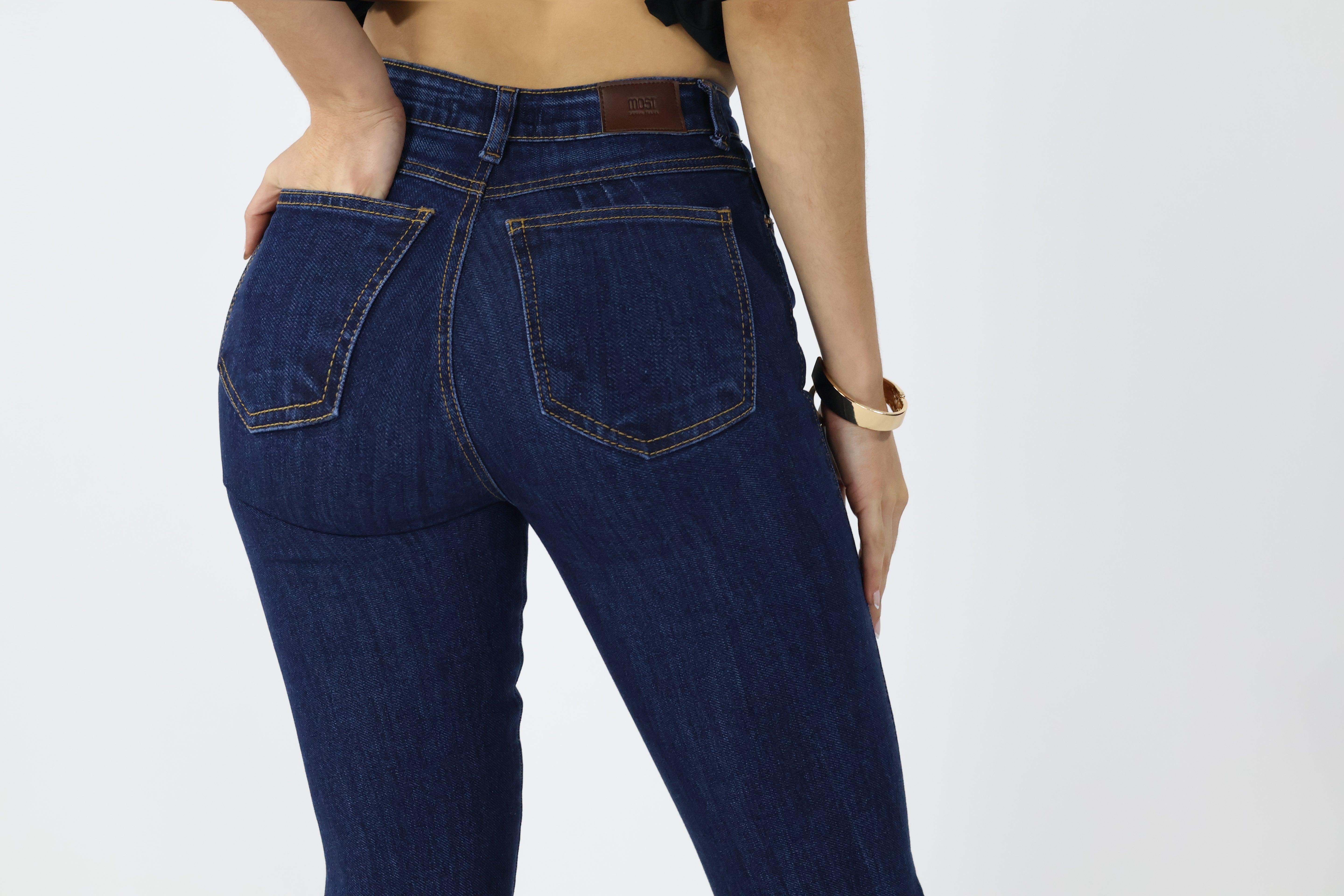 JEANS BOTA CAMPANA AZUL PROFUNDO LAVADO · REF 25103