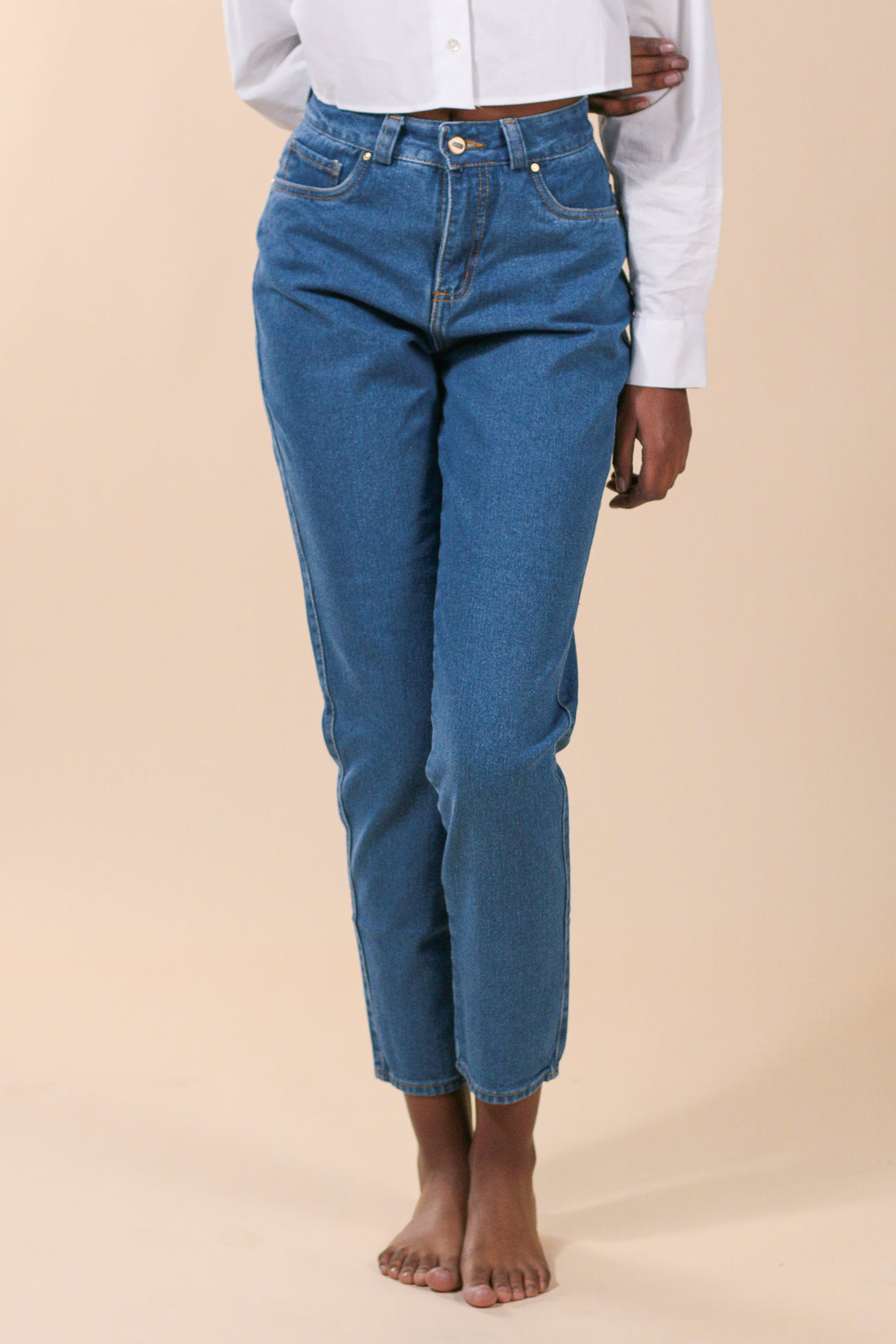 [2183] Mom Jeans Azul Medio