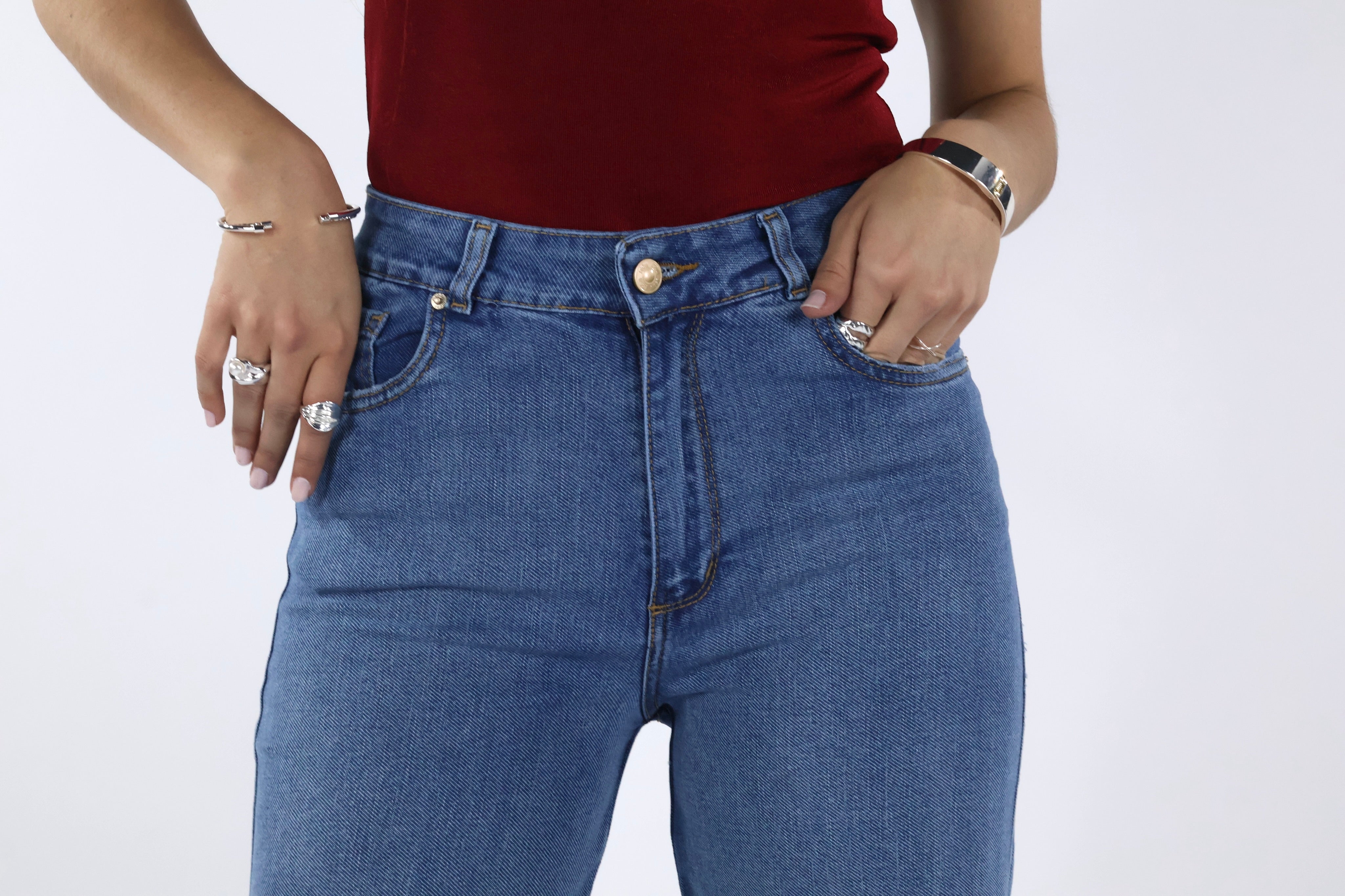 WIDE LEG STRETCH AZUL CLARO · REF 2612