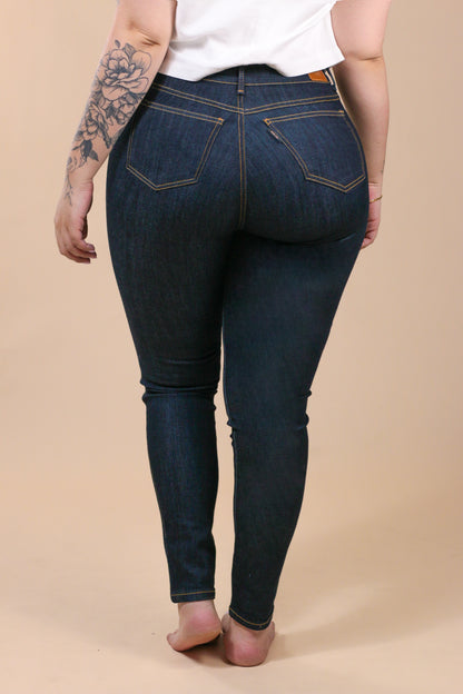 [23207] Skinny Jeans Azul Oscuro