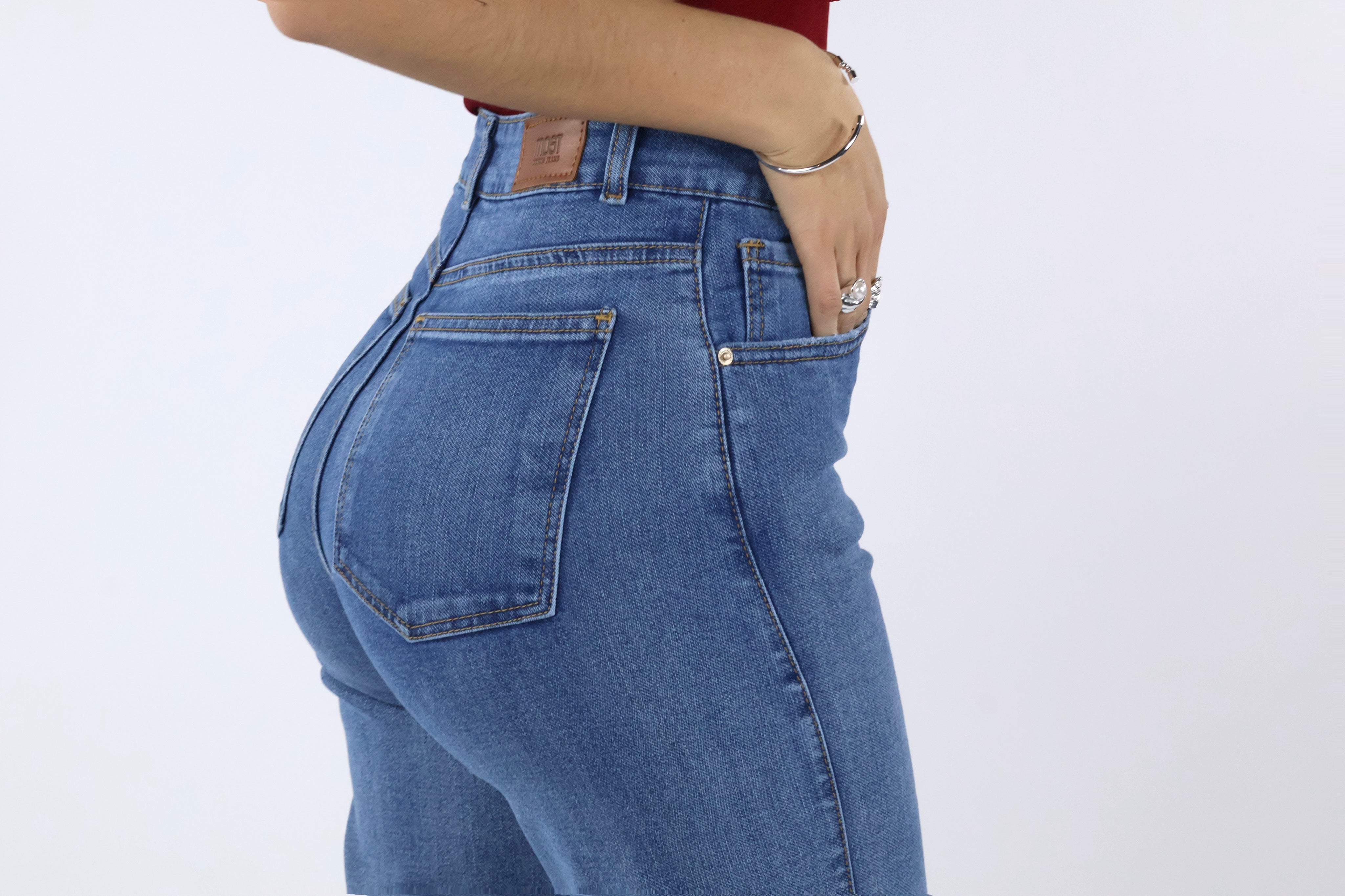 WIDE LEG STRETCH AZUL CLARO · REF 2612