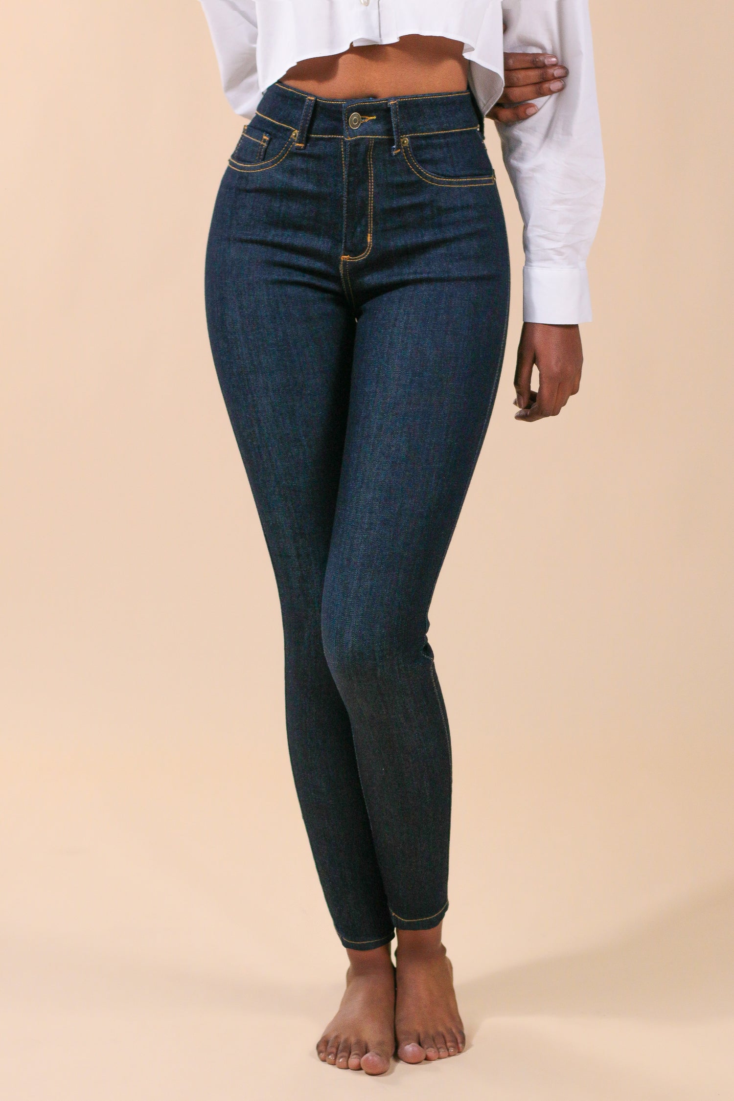 [23207] Skinny Jeans Azul Oscuro