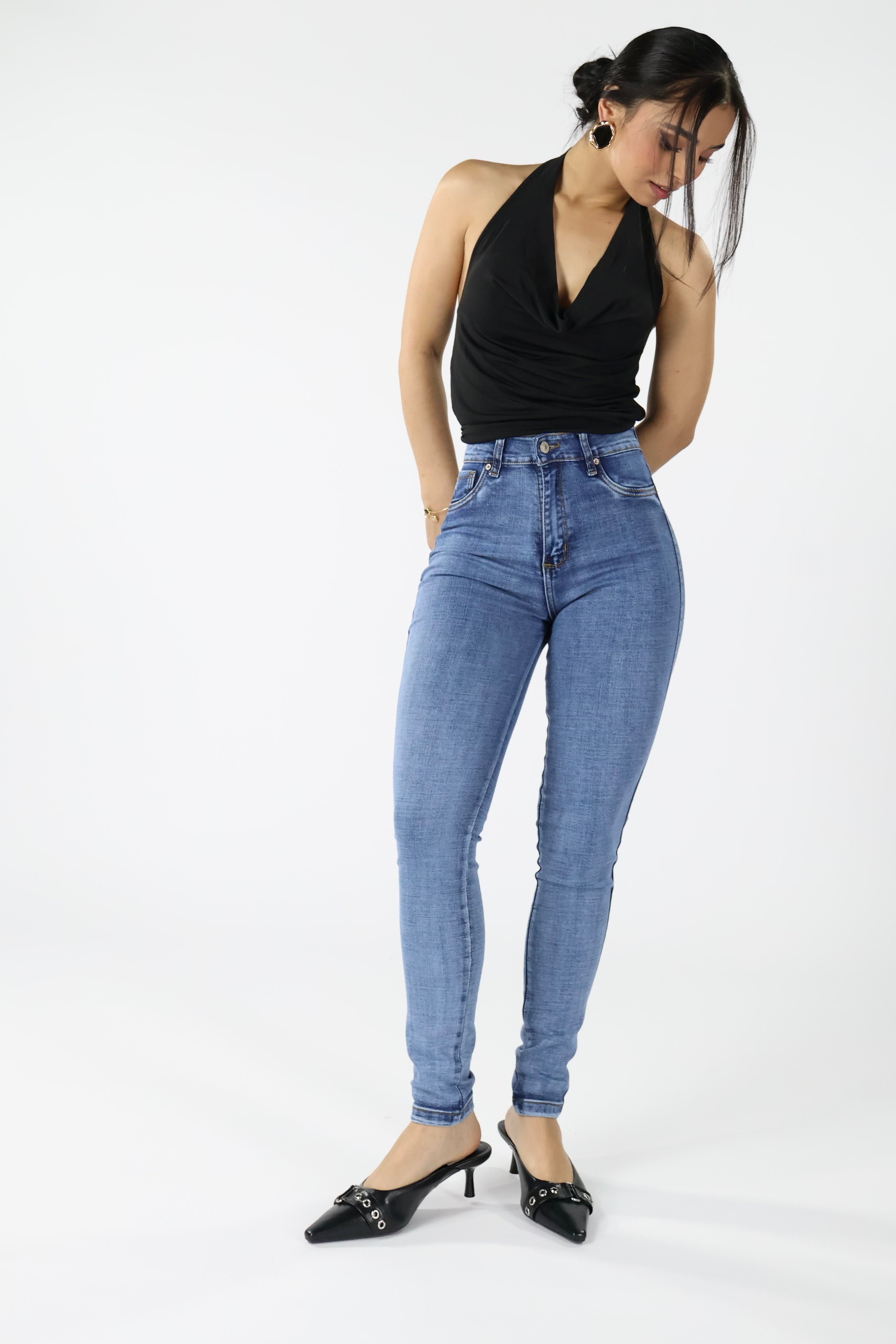 SKINNY JEANS AZUL ESFUMADO · REF 24125