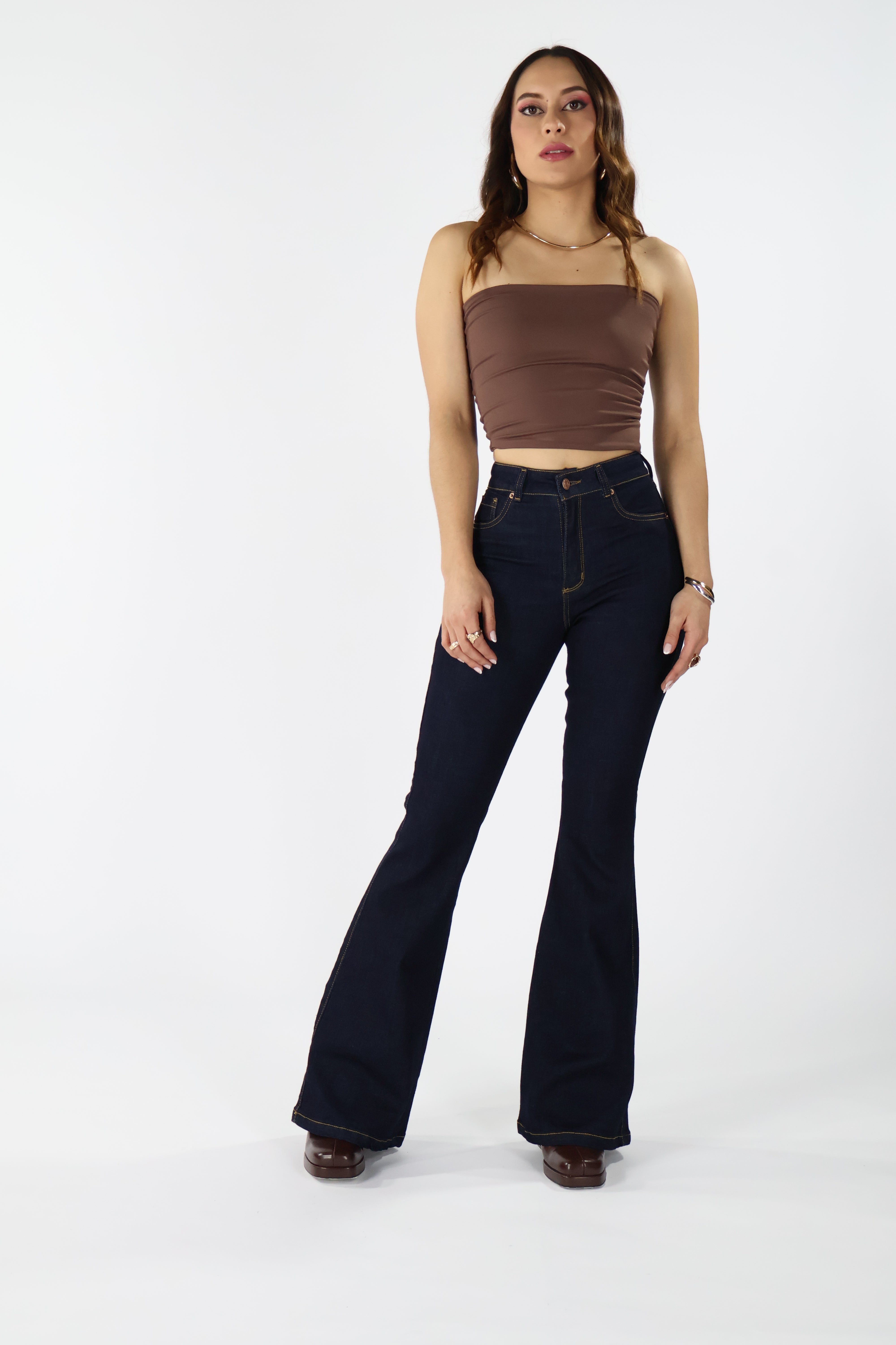JEANS BOTA CAMPANA AZUL CRUDO