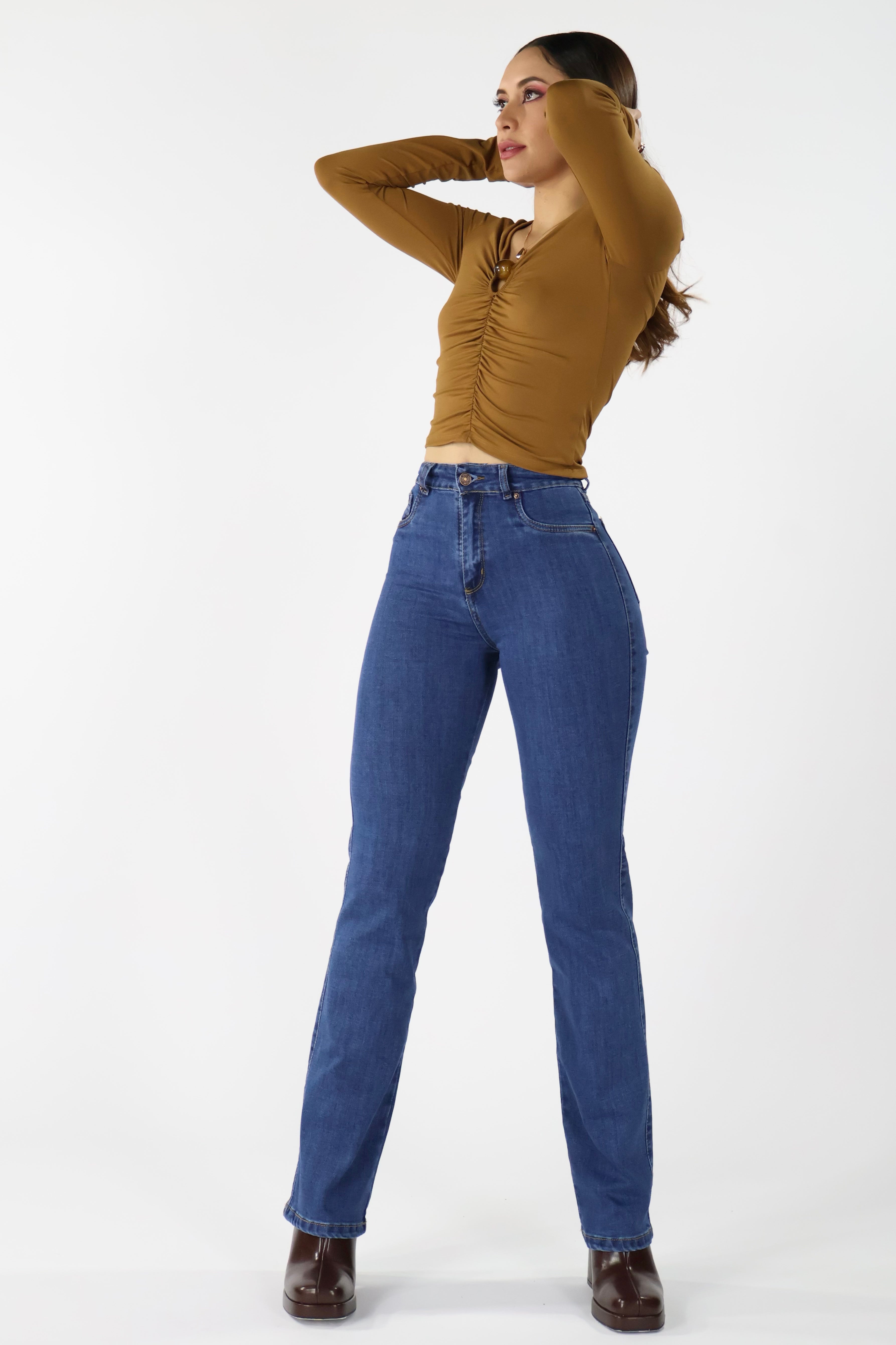 JEANS BOTA RECTA AZUL CLÁSICO · REF 2190 MEDIO