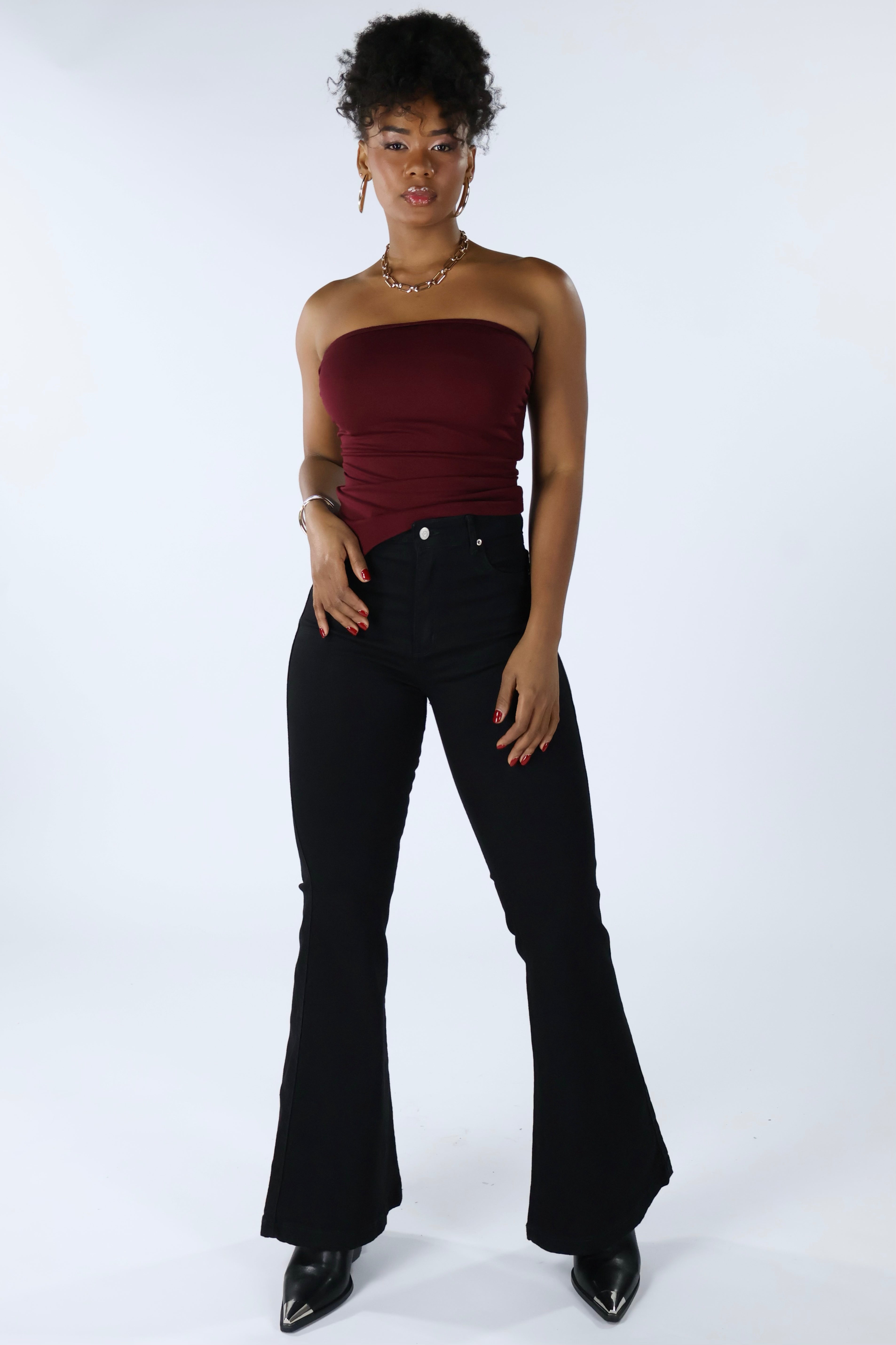 JEANS BOTA CAMPANA NEGRO INTENSO