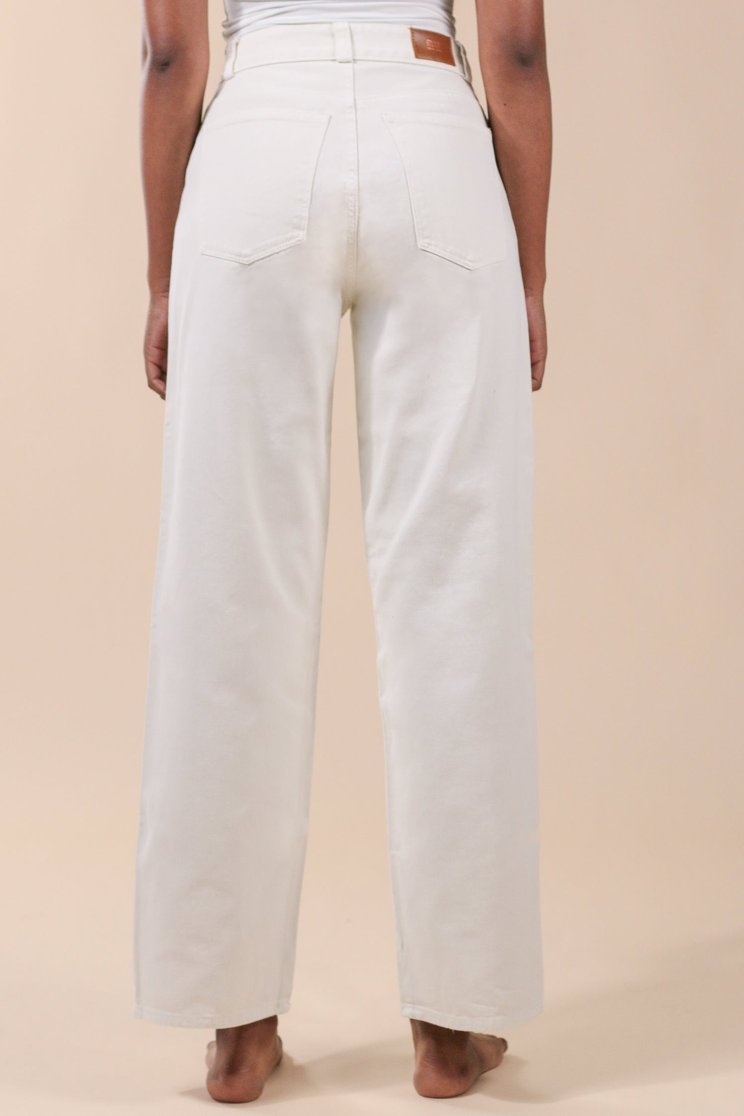 Wide Leg Jeans Crema