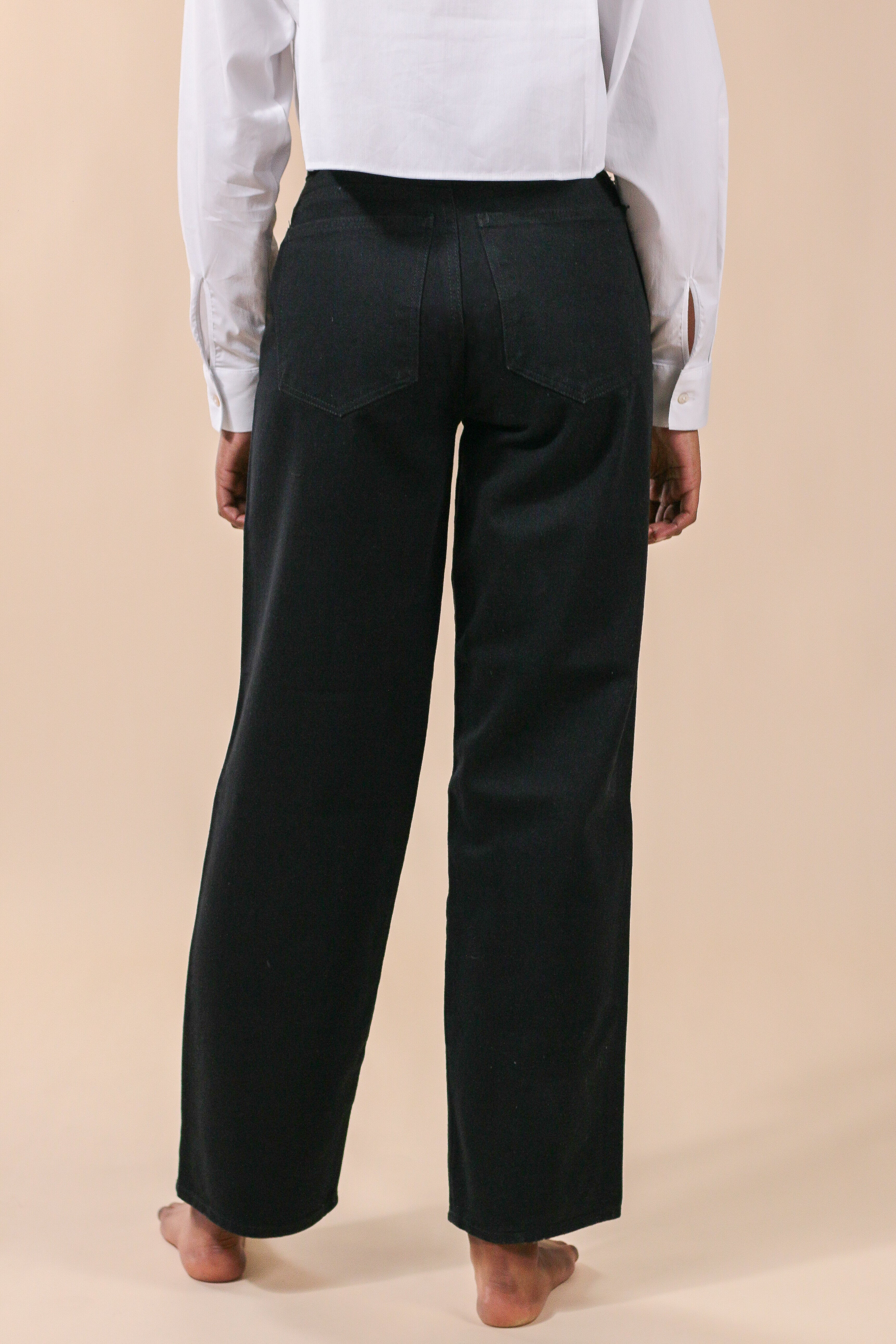 [2197] Wide Leg Jeans Negros