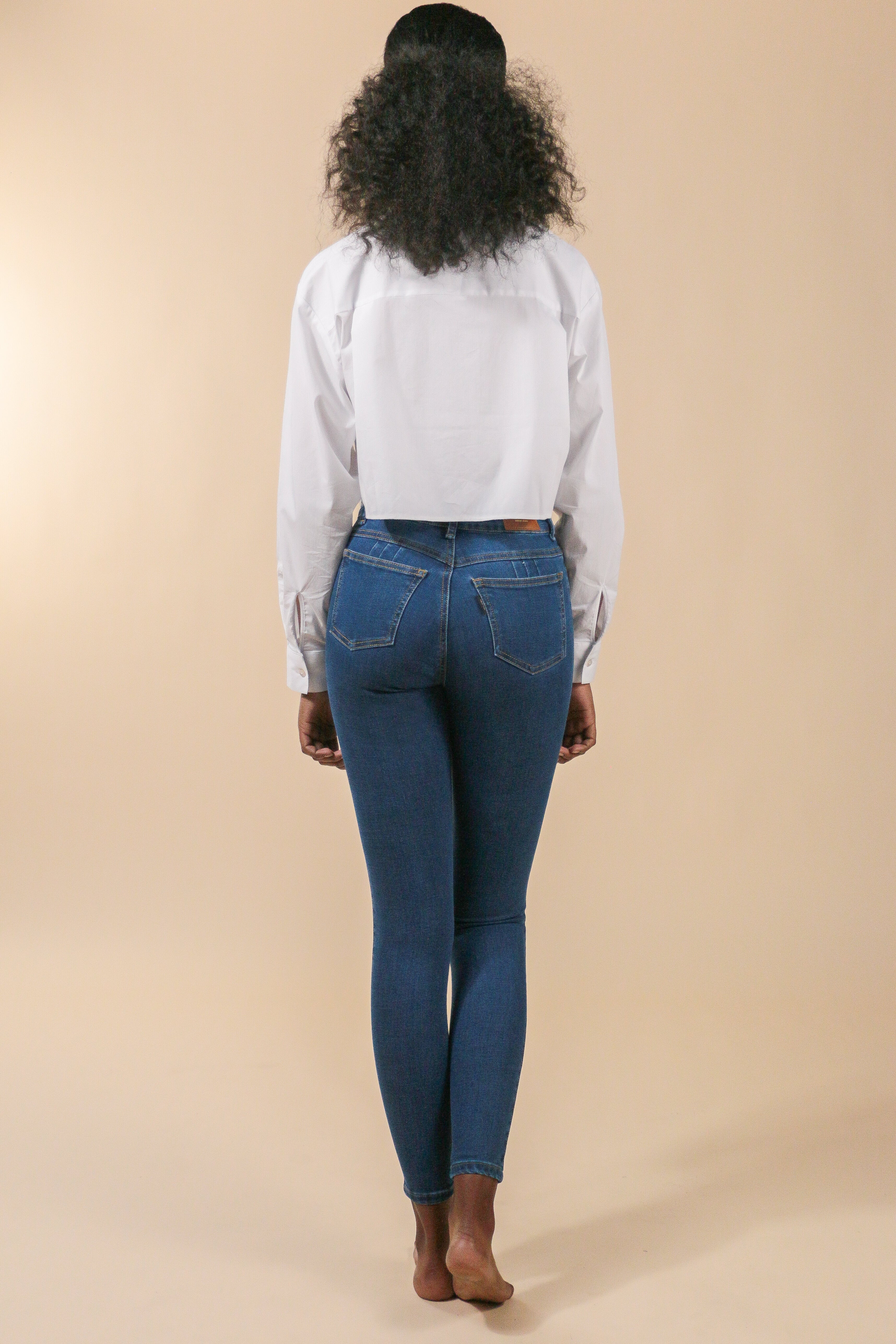 [2049] Skinny Jeans Azul Medio