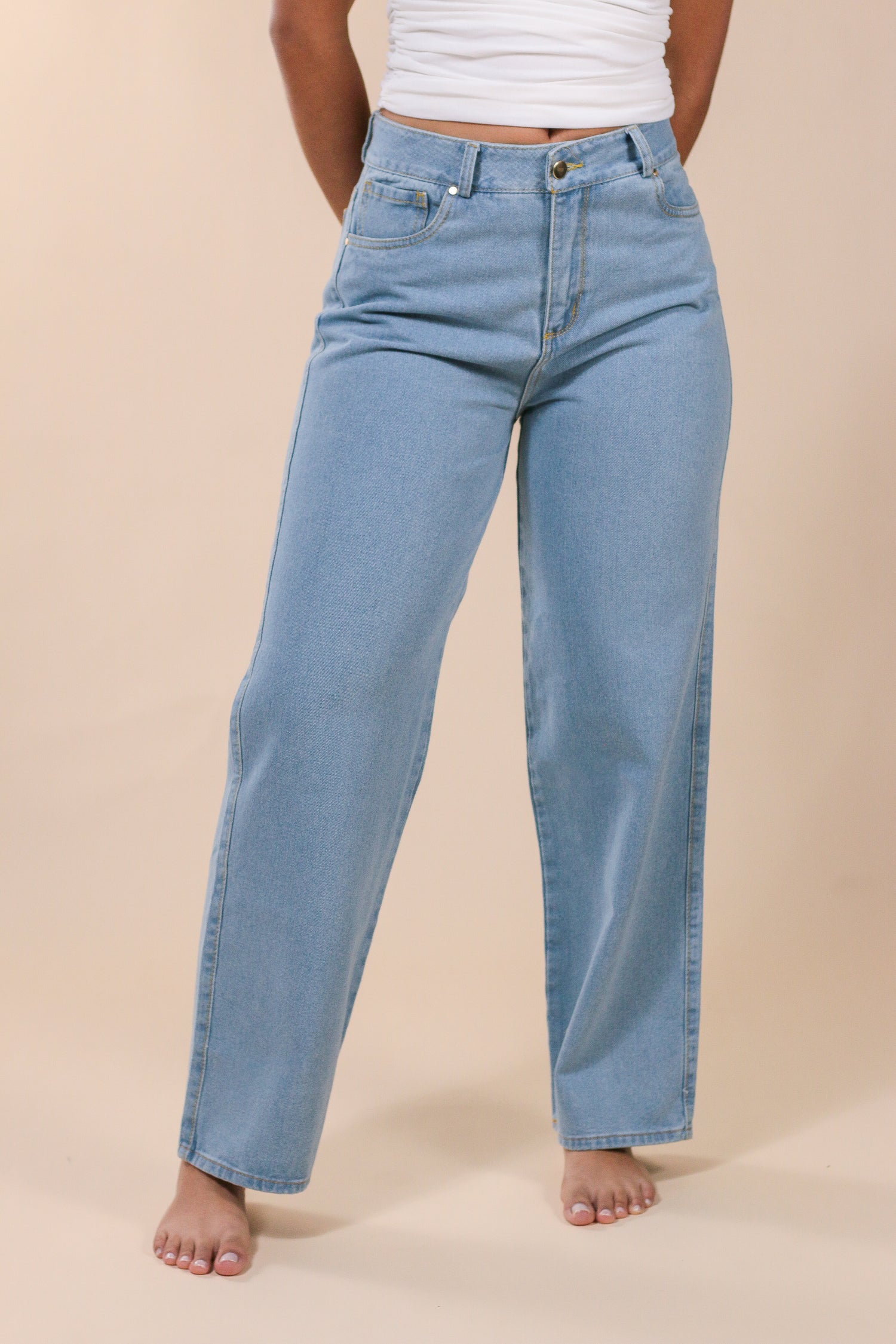 [2171] Wide Leg Jeans Azul Claro