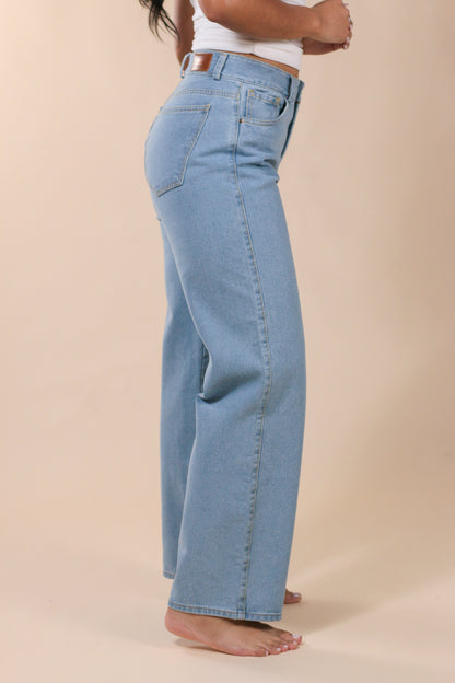 [2171] Wide Leg Jeans Azul Claro