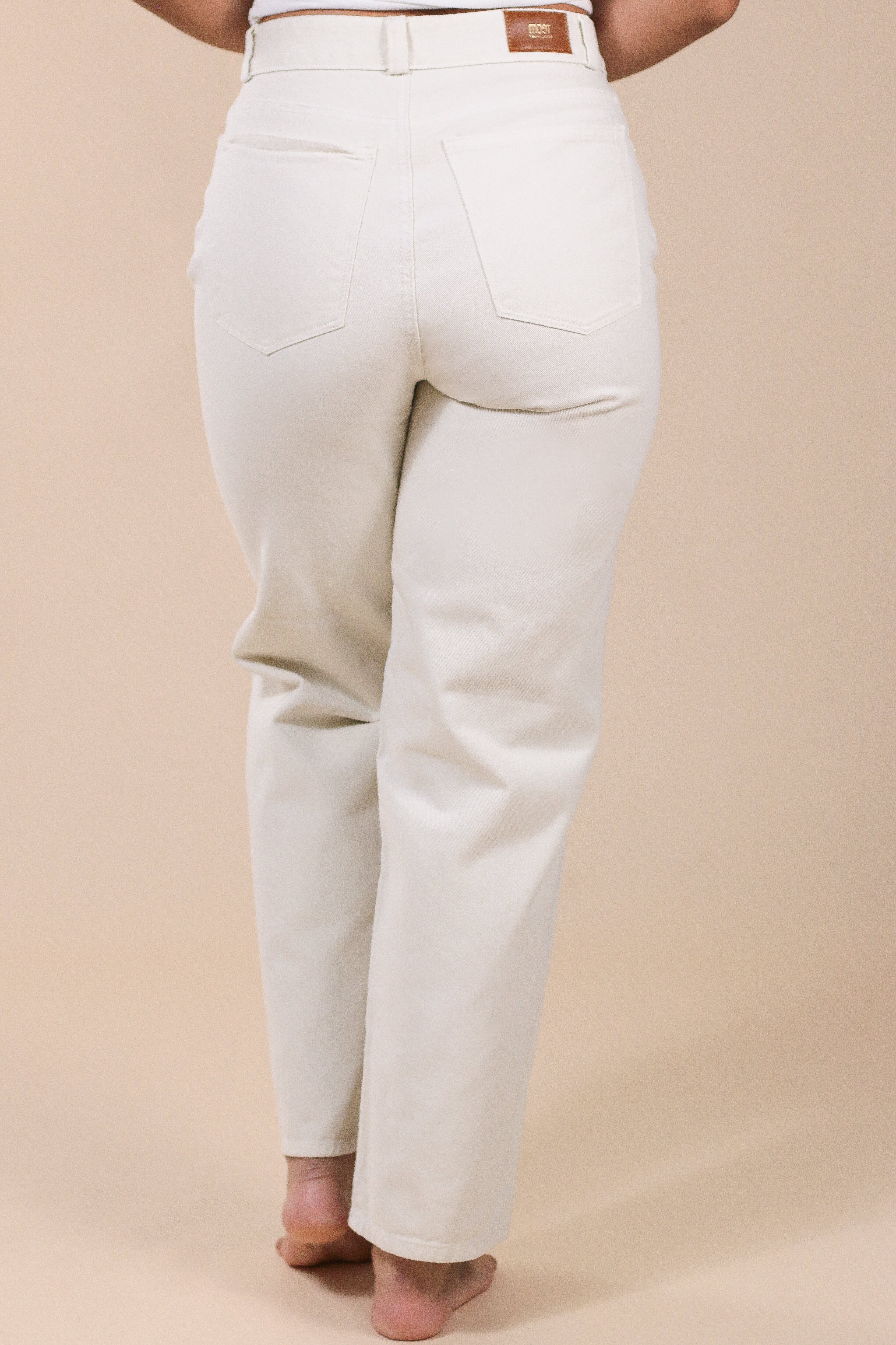 Wide Leg Jeans Crema